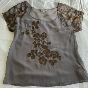 Anthropologie Moulinette Soeurs Embroidered Top Small